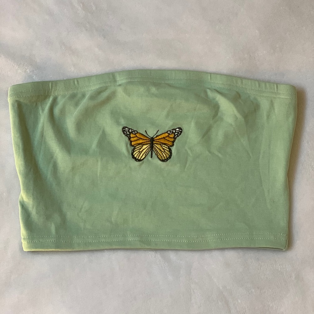 Cute butterfly tube top